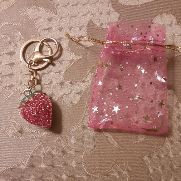Strawberry Key Chain Bag Charm - Picture 1 of 6